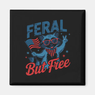 Imã Crianças 4 de Julho Feral E Livre Raccoon Engraçad