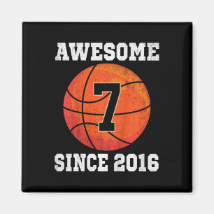 Imã Crianças 7 de Aniversário de Basquete com mais de