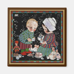 Imã Crianças Antigas em uma Festa de Chá de Mentirinha