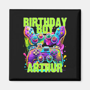 Imã Crianças Arthur Birthday Boy Video Game Aniversári