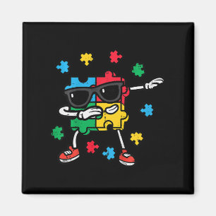 Imã Crianças Autismo Quebra-cabeça Dab Autista Todd