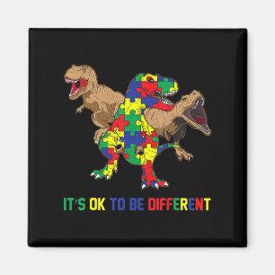 Imã Crianças Autismo Sensibilização Fita T-Rex Dino Di