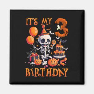 Imã Crianças Boo É o meu esqueleto de Halloween aniver