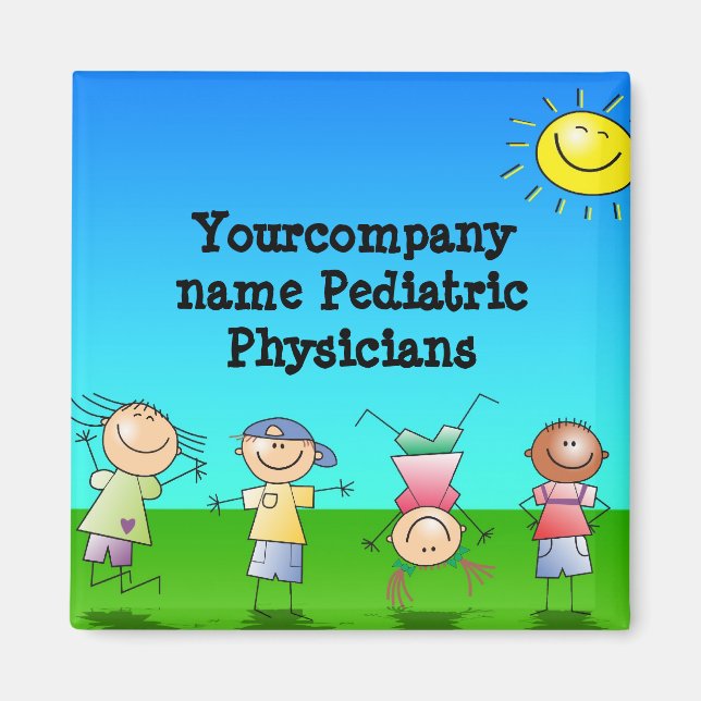 Imã Crianças brincando lá fora num dia ensolarado (Frente)