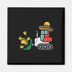 Imã Crianças Carregadas De Tacos Bulldozer Cinco De Ma
