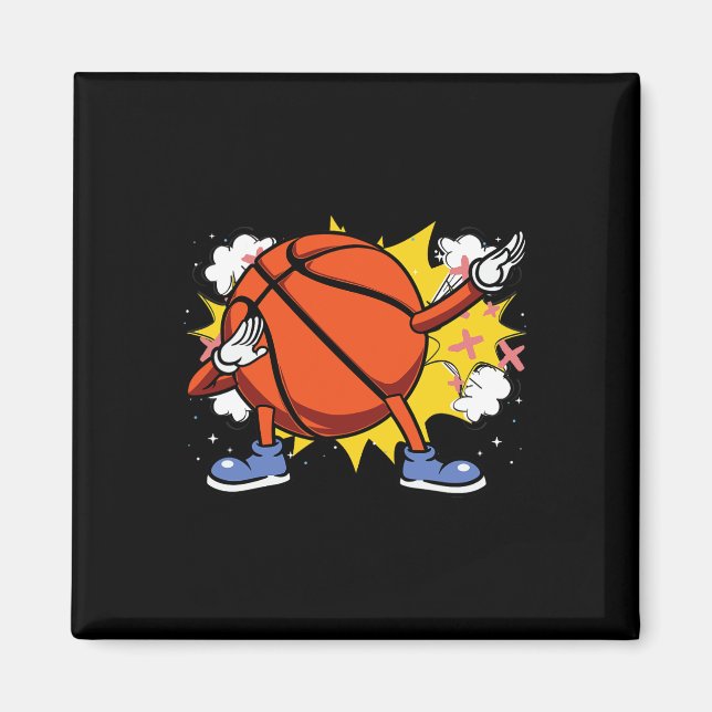 Imã Crianças Dabbing American Bysketbyll Player para v (Frente)