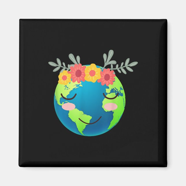 Imã Crianças Dão Ideia Dia da Terra (Frente)