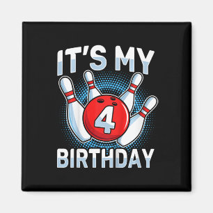 Imã Crianças de 4 anos Boliche 4ª Festa de Aniversário