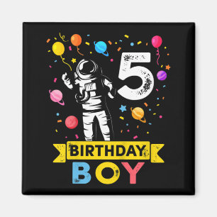 Imã Crianças de 5 anos Astronauta 5 Astronauta de aniv