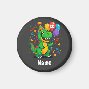 Imã Crianças de Dino de aniversário de lindos personal
