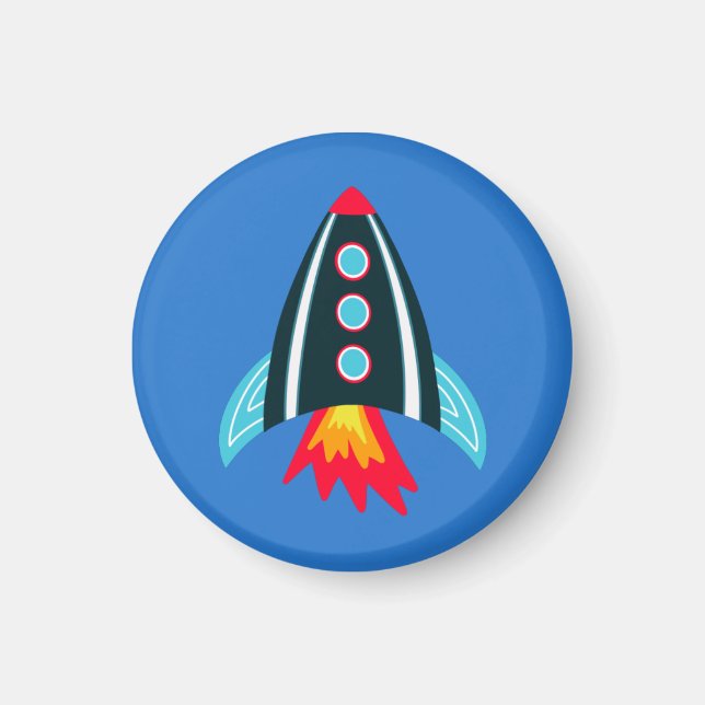 Imã Crianças de Foguete Espacial (Frente)