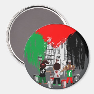 Imã Crianças de Gaza Pintando a Bandeira da Palestina