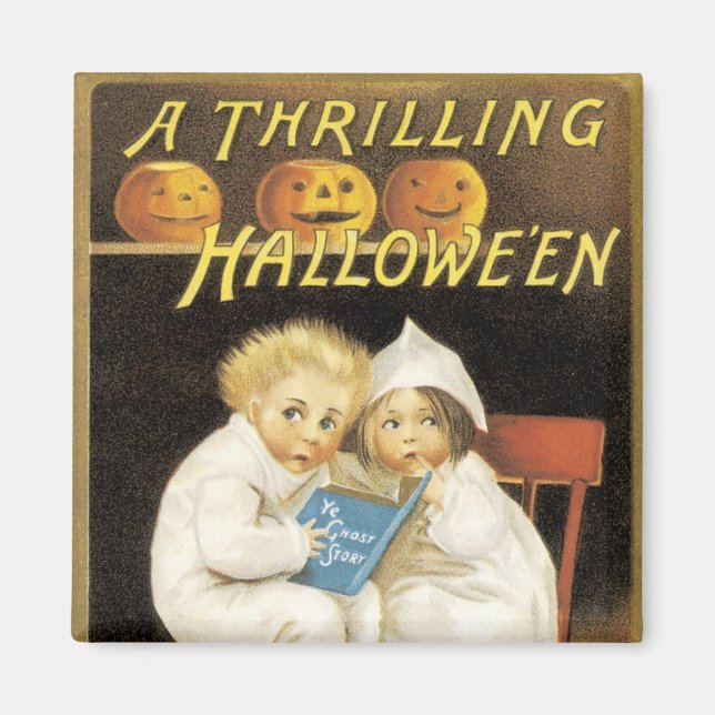 Imã Crianças de histórias fantasmas do Halloween (Frente)