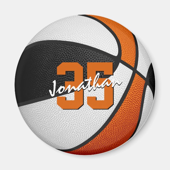 Imã crianças de laranja preto presentes no basquetebol (Frente)