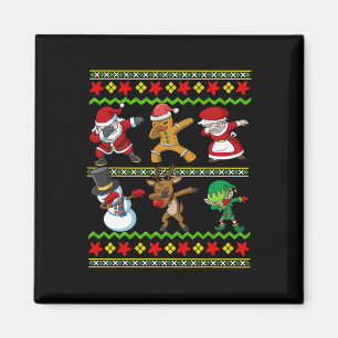 Imã Crianças de Natal Papai Noel Dabbing Homens Mulher