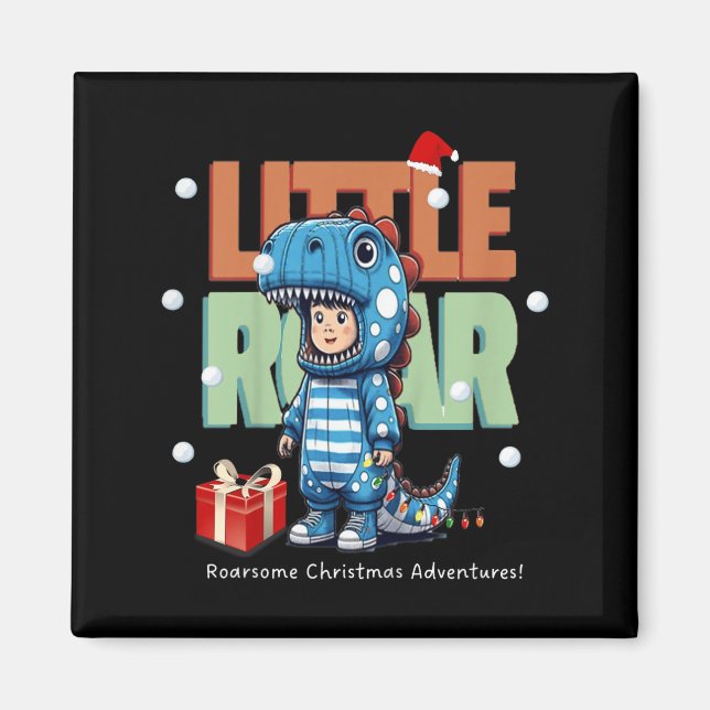 Imã Crianças de Natal Rajam Dinossauros Crianças Menin (Frente)