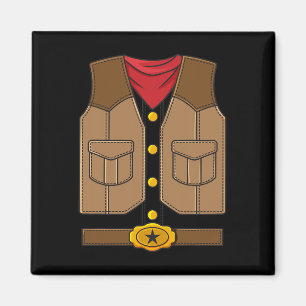 Imã Crianças do Halloween do Cowboy Ocidental