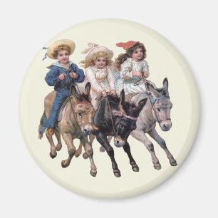 Imã Crianças e cavalos do Victorian