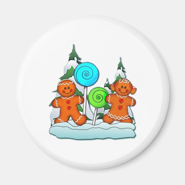 IMÃ CRIANÇAS E LOLÍPOPES DE GINGERBREAD DE SHARON SHAR (Frente)