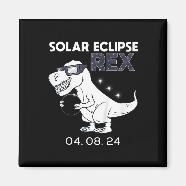 Imã Crianças Eclipse Solar T Rex 04.08.2024 Dino Diver (Frente)