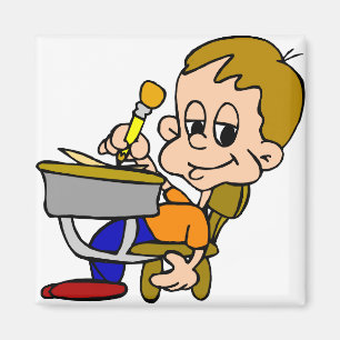 Imã Crianças Escrevendo na mesa