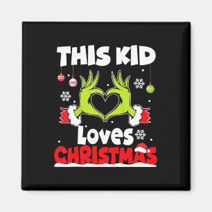 Imã Crianças Esta Criança Ama o Natal Xmas Pijama Cria