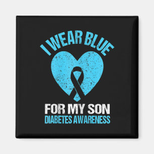 Imã Crianças Eu Visto Azul Para Meu Filho Diabetes A L