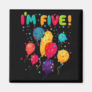Imã Crianças felizes 5 balões de festa de aniversário