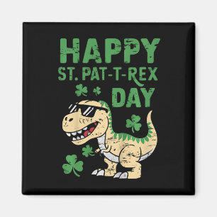 Imã Crianças Felizes Dia St Pat T Rex Dia do Dino St P