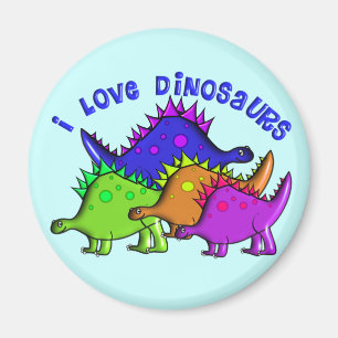 Imã Crianças "I love DINOSAURS" T-Shirts e presentes