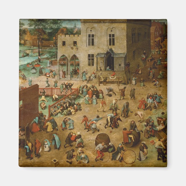 Imã Crianças Jogando Jogos (Pieter Bruegel, o Velho) (Frente)