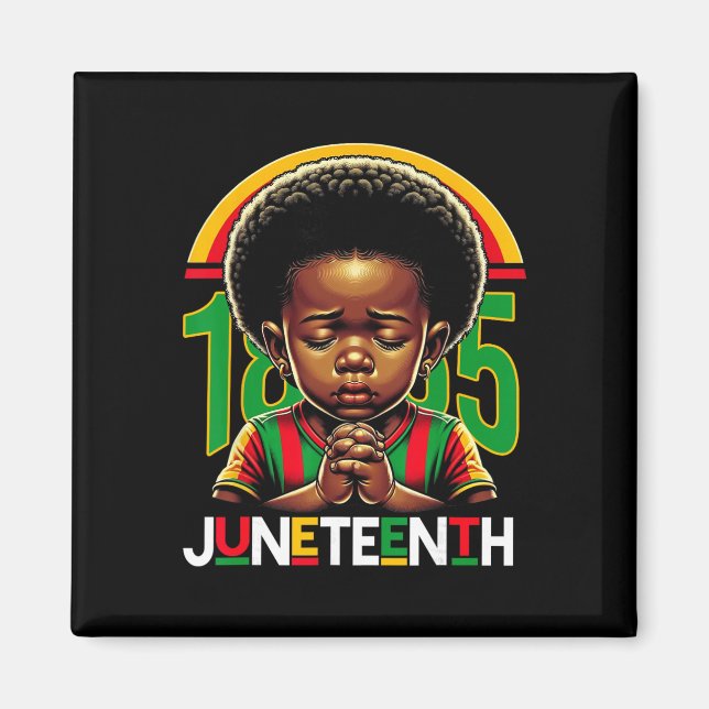 Imã Crianças Juneteenth Príncipe 1865 Mês da História  (Frente)