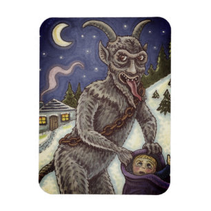 ÍMÃ CRIANÇAS KRAMPUS E NAUGHTY, HISTÓRIA ESCURA DE NAT