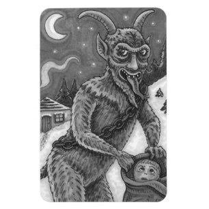 ÍMÃ CRIANÇAS KRAMPUS E NAUGHTY, HISTÓRIA ESCURA DE NAT