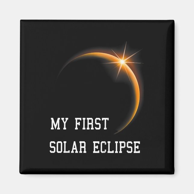 Imã Crianças Meu Primeiro Eclipse Solar Meninas 2024 S (Frente)