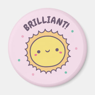 Imã Crianças Motivacionais Sol Fofo Brilhante