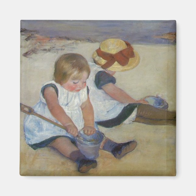 Imã Crianças na praia, Mary Cassatt (Frente)