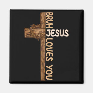 Imã Crianças Religiosas Cristãs Bruh Jesus Lov