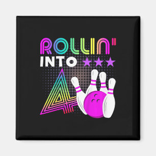 Imã Crianças Rollin em 4 Boliches Festa de aniversário