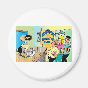 Imã Crianças veem professor de robô na aula de computa