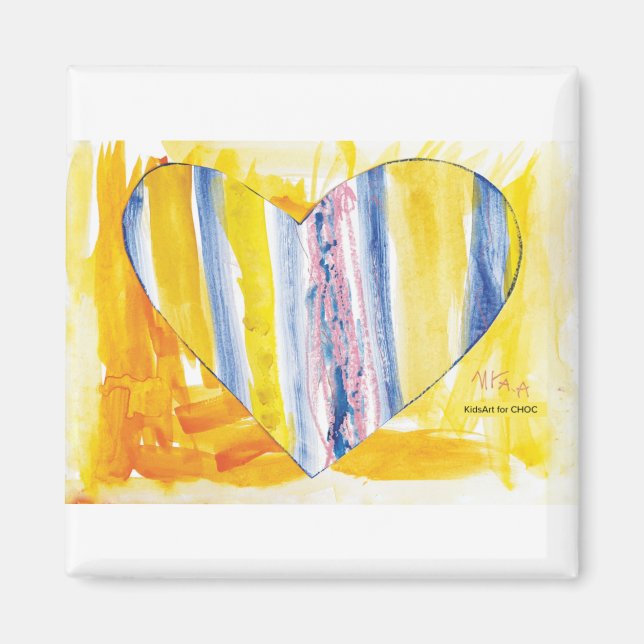 Imã CriançasArt para COC - Grande Coração (Frente)