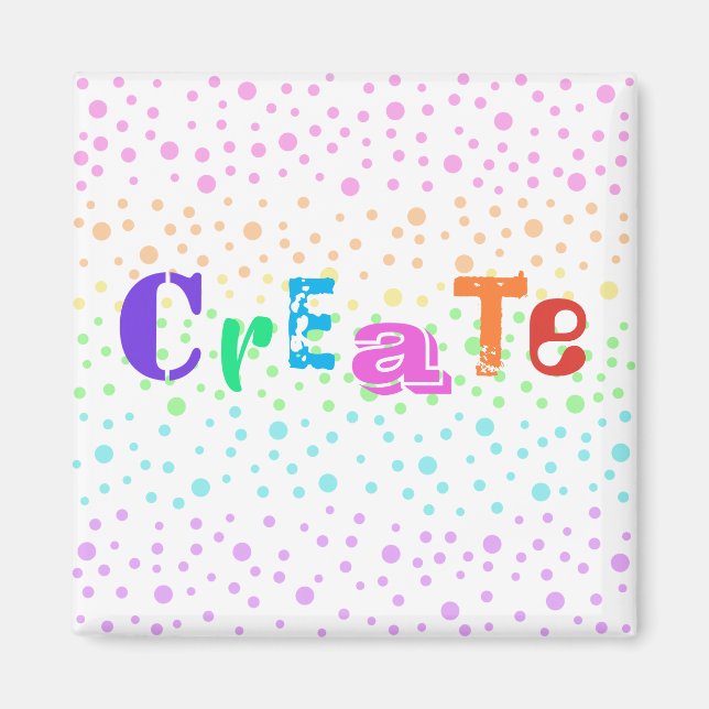 Imã Criar com o Rainbow Bolinhas Magnet (Frente)