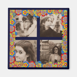 Imã Criar suas próprias flores Trippy das fotos de