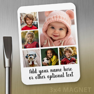 Ímã Criar uma Colagem de Fotos Personalizada com 6 Fot