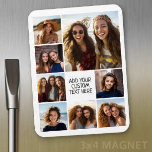 Ímã Criar uma Colagem de Fotos Personalizada com 8 Fot