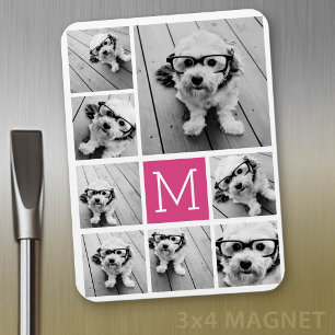 Ímã Criar uma Colagem de Fotos Personalizada com 8 Fot