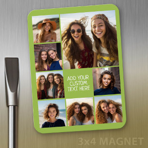 Ímã Criar uma Colagem de Fotos Personalizada com 8 Fot