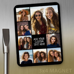 Ímã Criar uma Colagem de Fotos Personalizada com 8 Fot