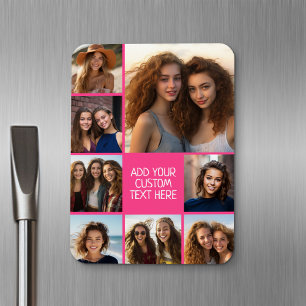 Ímã Criar uma Colagem de Fotos Personalizada com 8 Fot