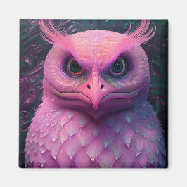 Imã Criatura Híbrida Rosa Murloc/Coruja